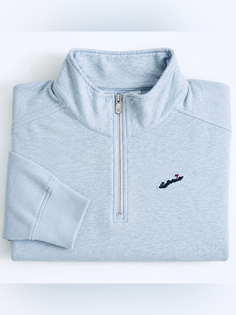 B. Draddy Fishers Island Golf Club Pima Cotton Quarter Zip Pullover Size Large